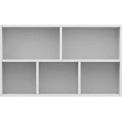 vidaXL - Boekenkast - Wit - Bewerkt hout New