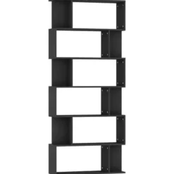 vidaXL - Boekenkast - Zwart - Bewerkt hout Best