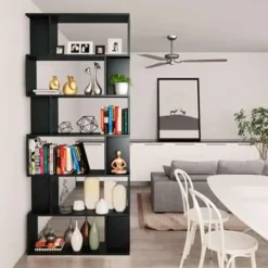 vidaXL - Boekenkast - Zwart - Bewerkt hout Best