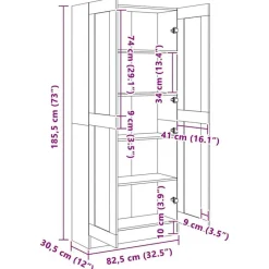 vidaXL - Boekenkast - Zwart - Bewerkt hout Outlet