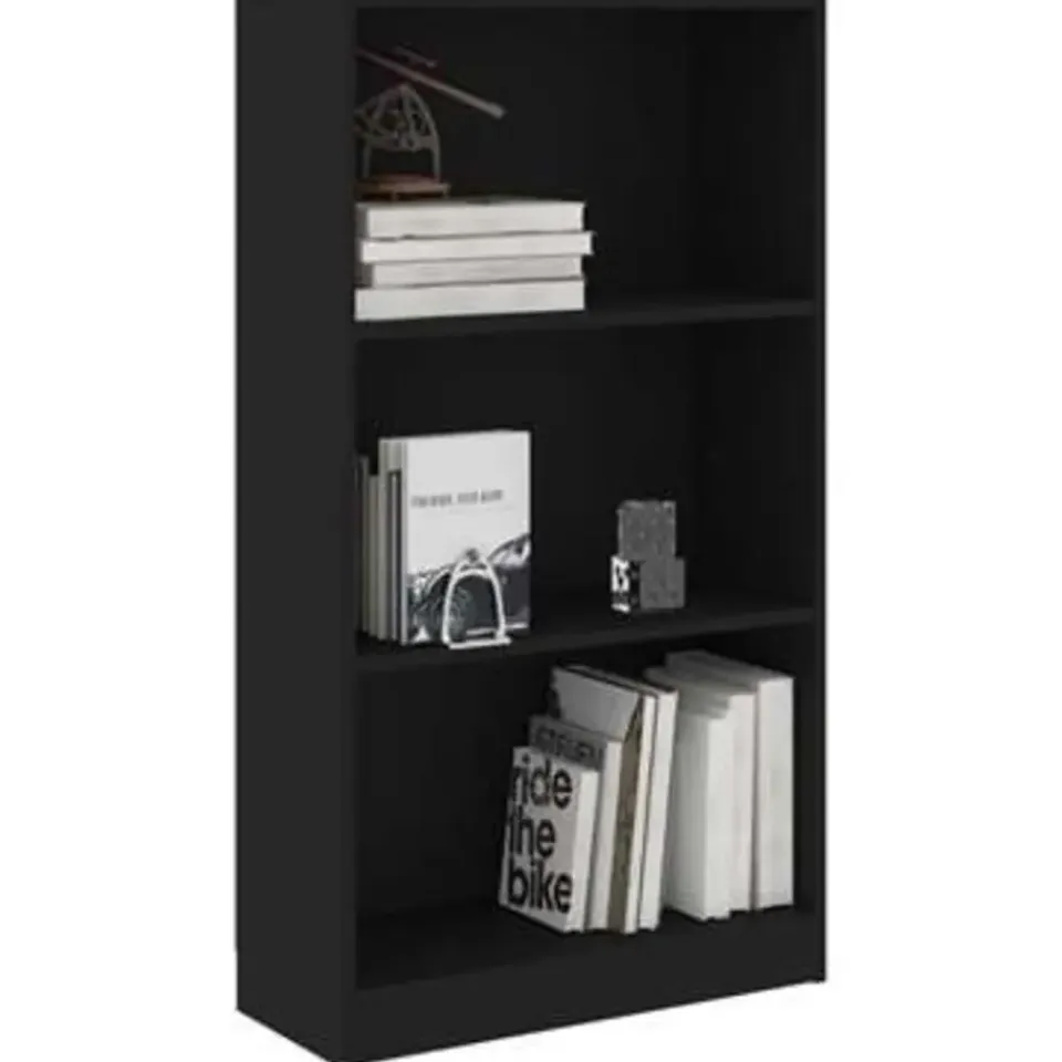 vidaXL - Boekenkast - Zwart - Bewerkt hout - 60 x 24 x 109 cm New