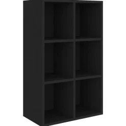 vidaXL - Boekenkast - Zwart - Bewerkt hout - 66 x 30 x 98 cm Clearance