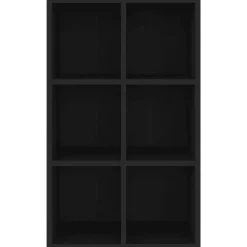 vidaXL - Boekenkast - Zwart - Bewerkt hout - 66 x 30 x 98 cm Clearance