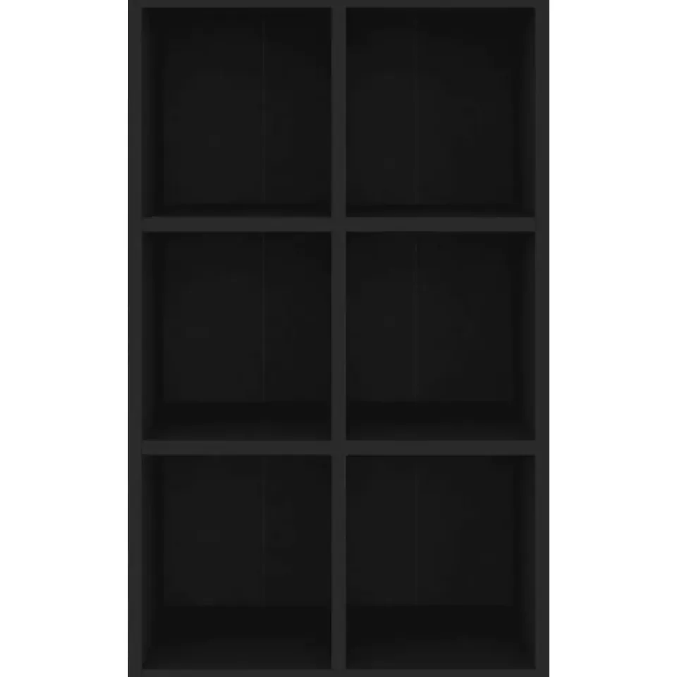 vidaXL - Boekenkast - Zwart - Bewerkt hout - 66 x 30 x 98 cm Clearance