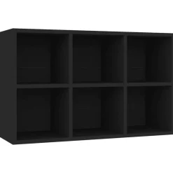 vidaXL - Boekenkast - Zwart - Bewerkt hout - 66 x 30 x 98 cm Clearance
