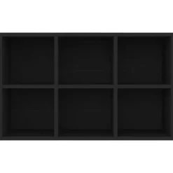 vidaXL - Boekenkast - Zwart - Bewerkt hout - 66 x 30 x 98 cm Clearance