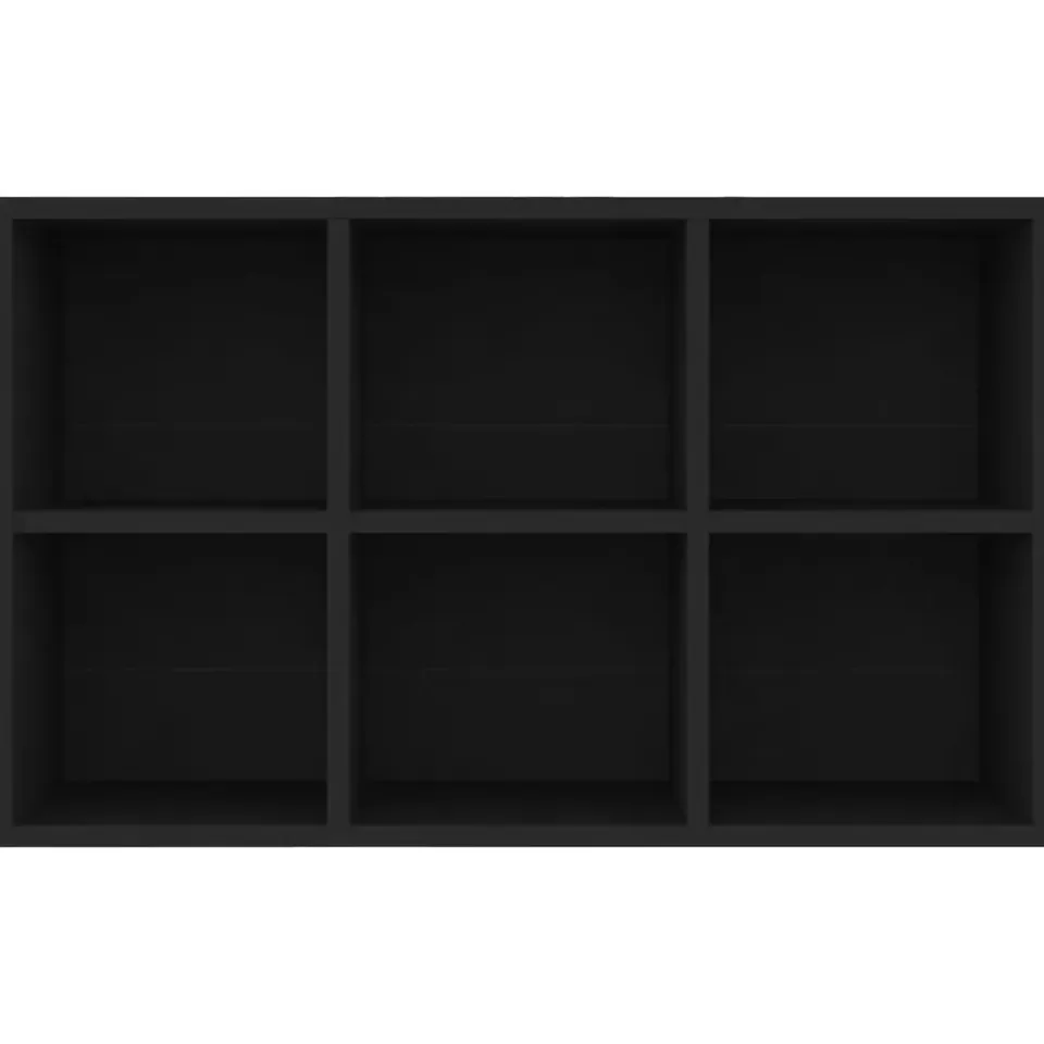 vidaXL - Boekenkast - Zwart - Bewerkt hout - 66 x 30 x 98 cm Clearance