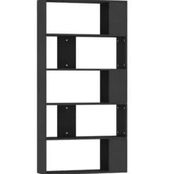 vidaXL - Boekenkast - Zwart - Bewerkt hout Discount