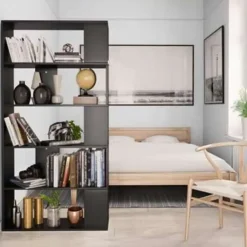 vidaXL - Boekenkast - Zwart - Bewerkt hout Discount