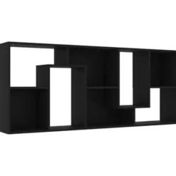 vidaXL - Boekenkast - Zwart - Bewerkt hout Discount