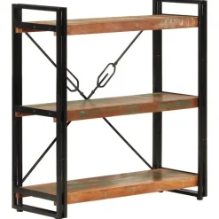 vidaXL - Boekenkast 3-laags - Multikleur - Gerecycled hout - 77 x 30 x 80 cm Discount