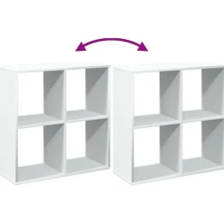 vidaXL - Boekenkast met 4 open vakken voor woonkamers - Wit -69.5x29x69.5 cm Best