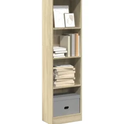 vidaXL - Boekenkast met 4 vakken - Sonoma eiken - Bewerkt hout - 40x24x143 cm Hot