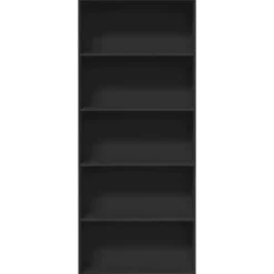 vidaXL - Boekenkast met 5 vakken voor kantoor - Zwart - Hout - 80x30x189 cm Hot