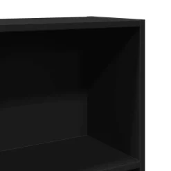 vidaXL - Boekenkast met 4 vakken - Zwart - Bewerkt hout - 40x24x143 cm Clearance