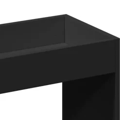 vidaXL - Boekenkast met deuren en 5 vakken - Zwart - Bewerkt hout - 92x33x180 cm Online