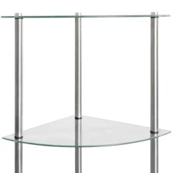 vidaXL - Boekenkast met 6-laags planken - Transparant - Glas - 30x30x160 cm Clearance