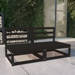 vidaXL - Buitenbank - Zwart - Grenenhout Online