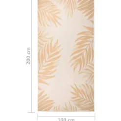 vidaXL - Buitenkleed - Geel - Kunststof - 100 x 200 cm New