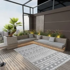 vidaXL - Buitenkleed - Grijs - Polypropyleen - 160 x 230 cm New