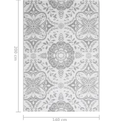 vidaXL - Buitenkleed - Grijs - Polypropyleen - 140 x 200 cm Hot