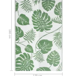 vidaXL - Buitenkleed - Groen - Polypropyleen - 120 x 180 cm Sale