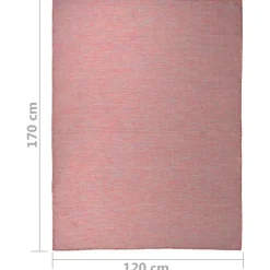 vidaXL - Buitenkleed - Rood - Kunststof - 120 x 170 cm Discount