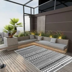 vidaXL - Buitenkleed - Zwart - Polypropyleen - 120 x 180 cm Discount