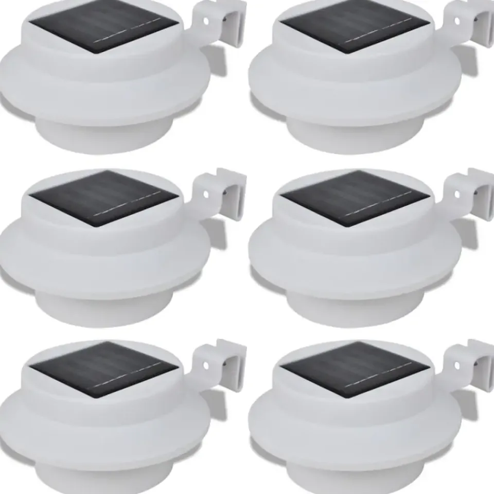 vidaXL - Buitenlamp - Wit - Kunststof - 6 stuks New