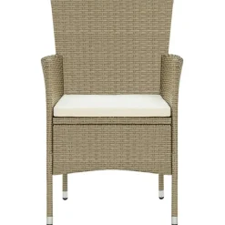 vidaXL - Buitenstoel - Beige - Poly rattan - 2 stuks New