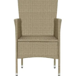 vidaXL - Buitenstoel - Beige - Poly rattan - 2 stuks New