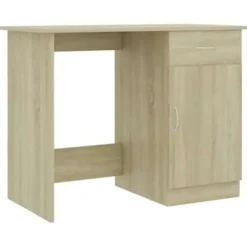 vidaXL - Bureau - Bruin - Bewerkt hout Sale