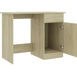 vidaXL - Bureau - Bruin - Bewerkt hout Sale