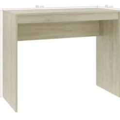 vidaXL - Bureau - Bruin - Bewerkt hout Outlet