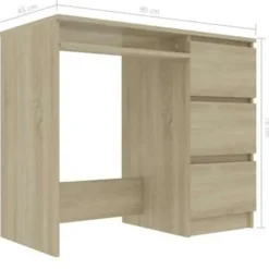 vidaXL - Bureau - Bruin - Bewerkt hout Best