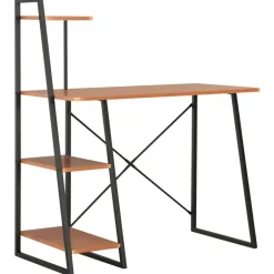 vidaXL - Bureau - Bruin - Bewerkt hout