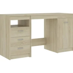 vidaXL - Bureau - Bruin - Bewerkt hout Outlet