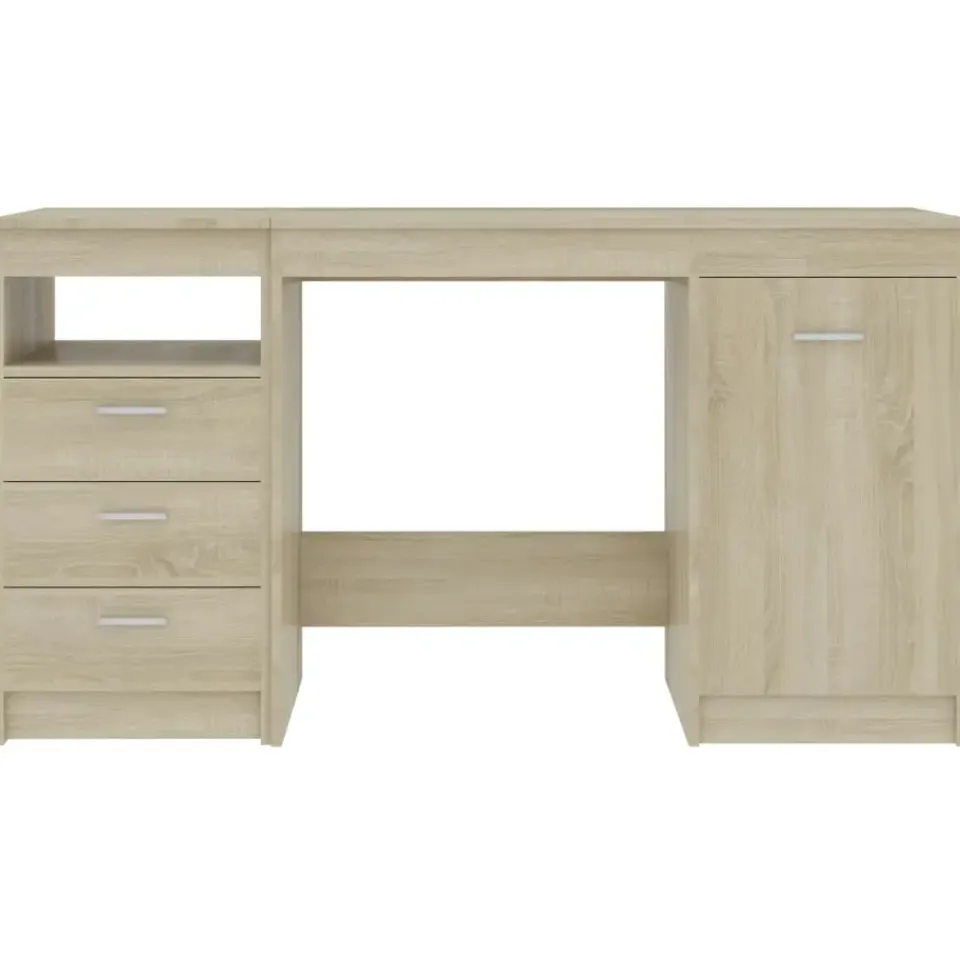 vidaXL - Bureau - Bruin - Bewerkt hout Outlet