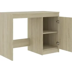 vidaXL - Bureau - Bruin - Bewerkt hout Outlet
