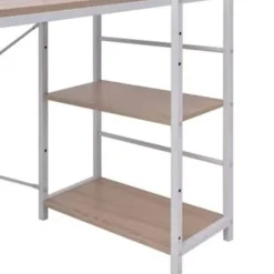 vidaXL - Bureau - Bruin - Bewerkt hout Outlet