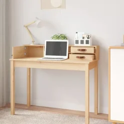 vidaXL - Bureau - Bruin - Grenenhout Best