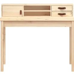 vidaXL - Bureau - Bruin - Grenenhout Best