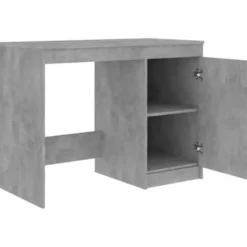 vidaXL - Bureau - Grijs - Bewerkt hout Clearance