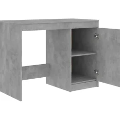 vidaXL - Bureau - Grijs - Bewerkt hout Outlet