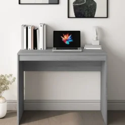 vidaXL - Bureau - Grijs - Bewerkt hout Hot
