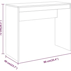 vidaXL - Bureau - Grijs - Bewerkt hout Hot