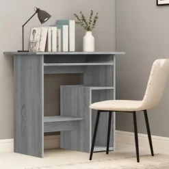 vidaXL - Bureau - Grijs - Bewerkt hout Hot