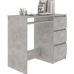 vidaXL - Bureau - Grijs - Bewerkt hout