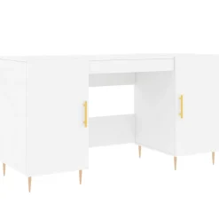 vidaXL - Bureau - Wit - Bewerkt hout