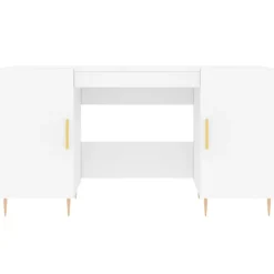 vidaXL - Bureau - Wit - Bewerkt hout